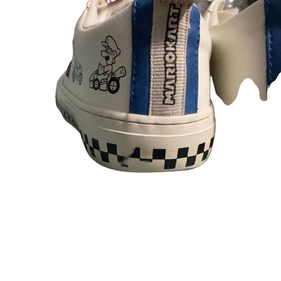 Boys Kids Zara Mario Luigi White Leather Sneakers Size 28 EU 11 US - Picture 6 of 9